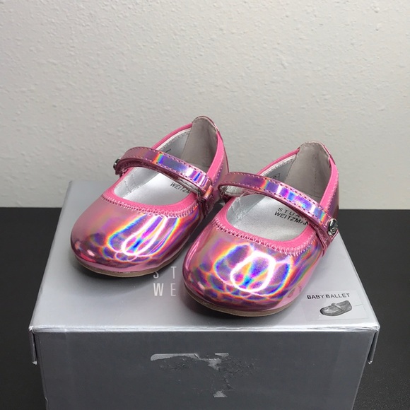 Stuart weitzman baby ballet flats NIB size 3 pink - Picture 2 of 8